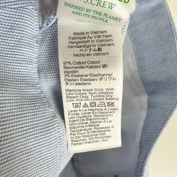 J.Crew Petite Striped High Rise Wide Leg Cropped Pant Blue White US 27 P NWT - Picture 12 of 13